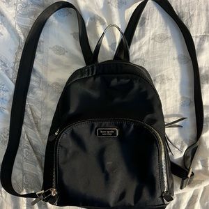 Kate Spade 100% Nylon Black Backpack - Gold zipper